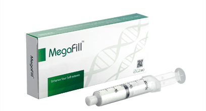 메가필(MegaFill) 제품 상자와 주사기